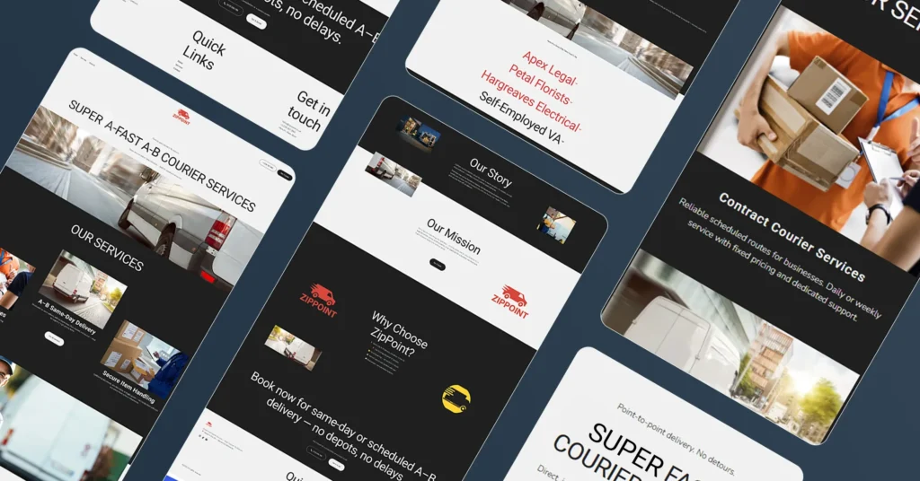 zippoint website mockup demo example image